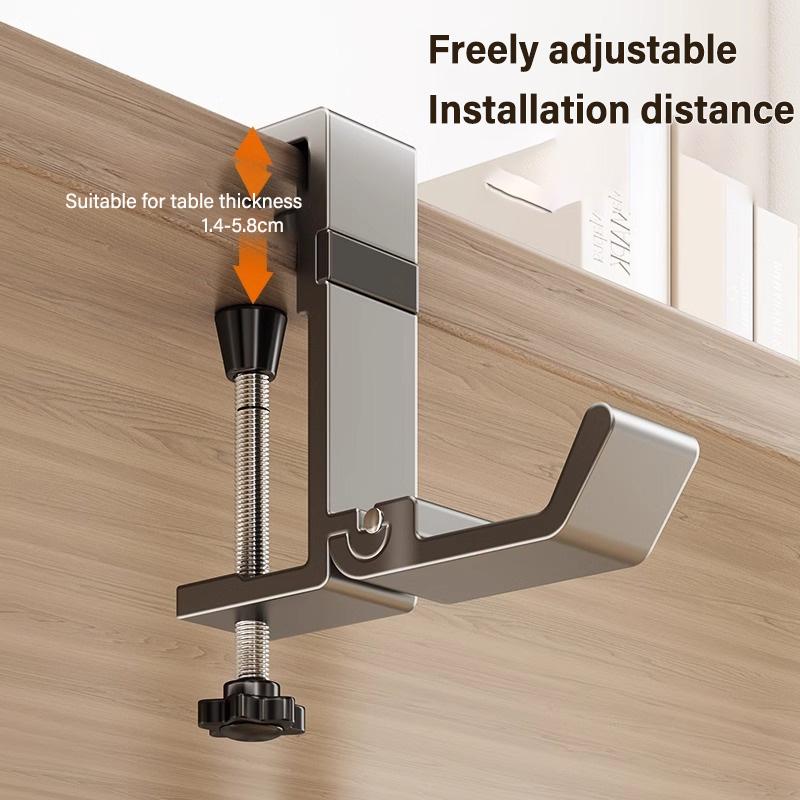 Thickened Adjustable Desk Edge Hook Headset Desk Hanger Backpack Storage Hanging Hook Holder Punch-free Home Office Organizer