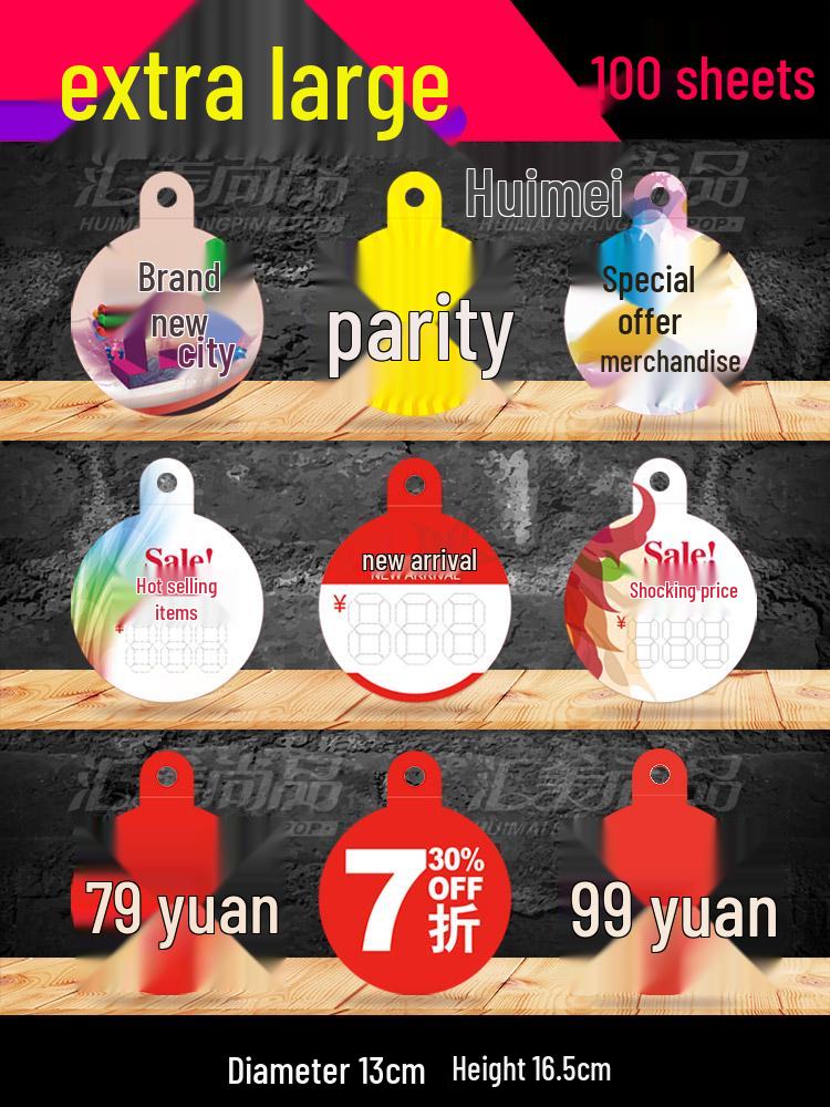 Discount Promotion Tag for Clothing & Accessories Display Stand