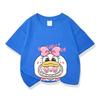 Cartoon Graphic Labubu Kids Adult Printed T-shirt Summer Men and Women's Fashion Outdoor Girl Short Sleeved T-shirt Top Pullover