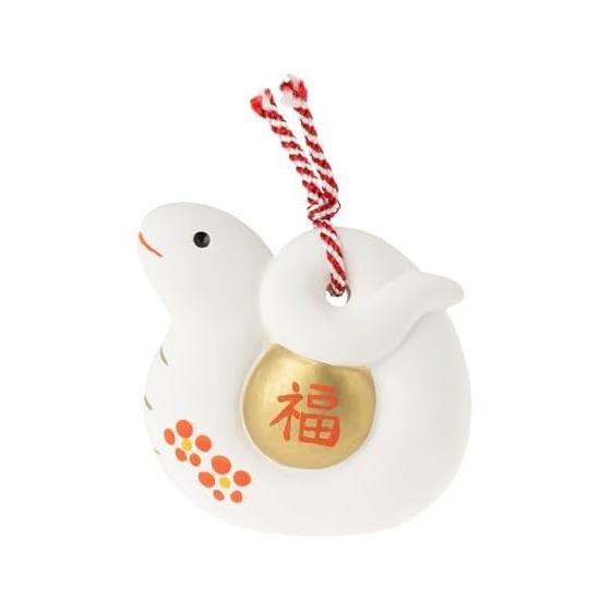 Seto Togeisha 2025 Zodiac Figurine Compact Snake Snake New Year Decoration Good Luck Lucky Snake Fuku Bell Shohogama 114
