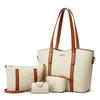 Women's bag trend large capacity three-piece set tote bag fashion handbag oblique span bag women's bag