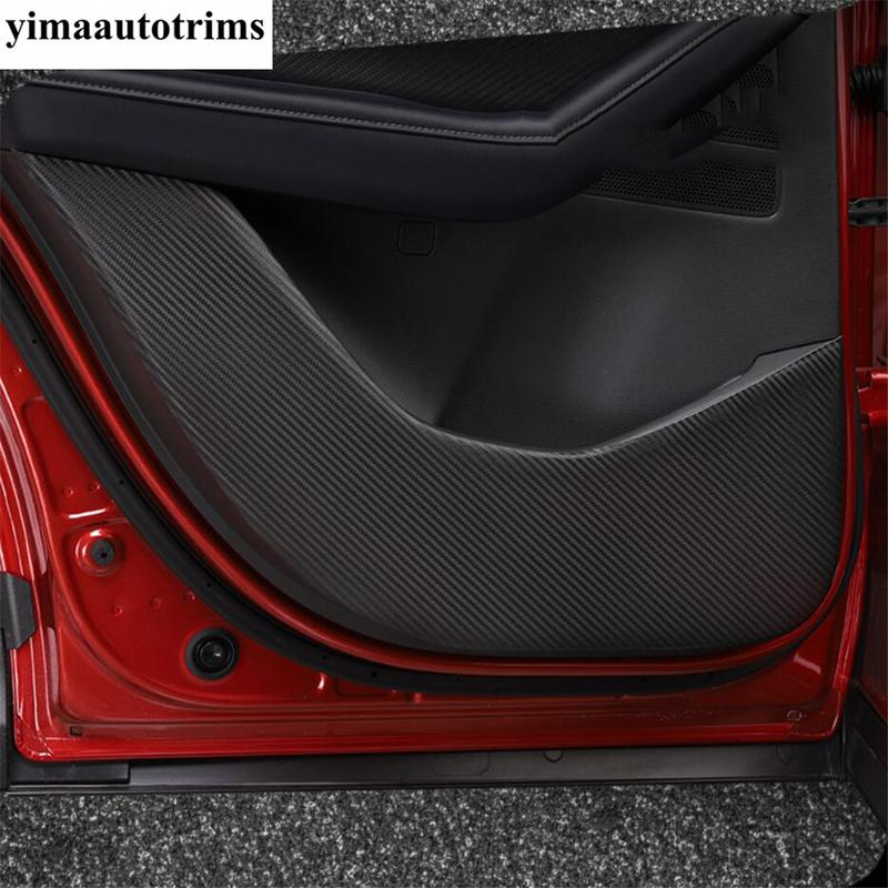 Car Inner Side Door Anti-Kick Films Carbon Fiber Style Stickers Pu Leather Interior Accessories Fit For Mazda CX-30  - 2025
