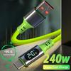 LED Display USB Type C 240W Fast Charging Cable High-speed Data Transfer Cord for IPhone 17 16 ProMax Samsung Xiaomi Google