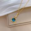 Roestvrij Staal Planeet Zon Zirconia Hanger Ster Ketting Voor Vrouwen Goudkleurige Sleutelbeen Ketting Ketting Sieraden Moederdag Cadeau