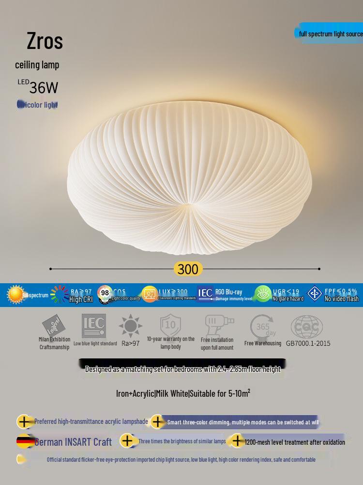 Modern Minimalist Pumpkin Ceiling Light for Bedroom, Dining Room, Study, or Kids' Room