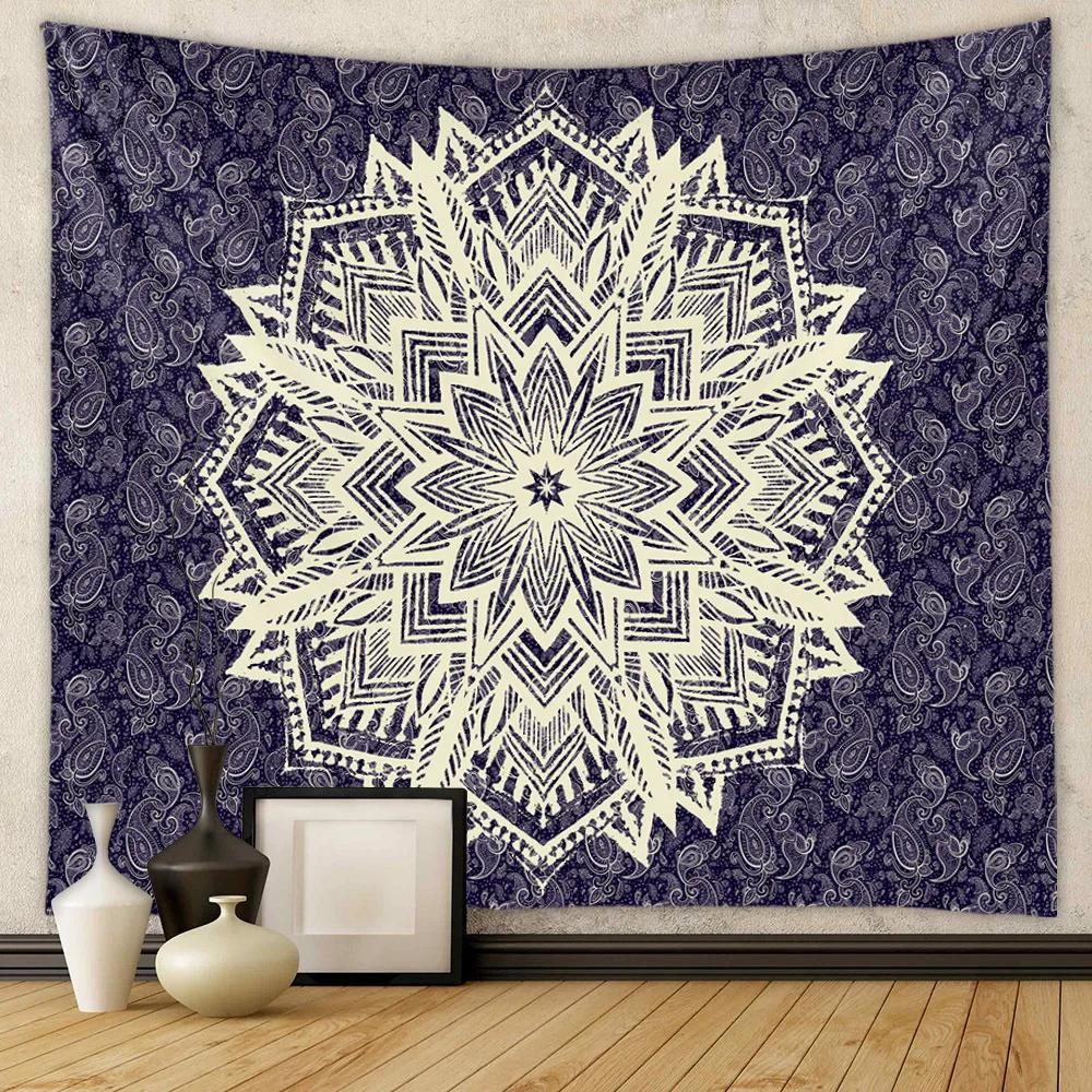 

VIKAMA Bohemian Mandala Tapestry Wall Hanging Home Decor for Living Room Bedroom Entryway Backdrop 74x94cm(29x37in)