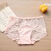 Lace Hollow Sexy Underwear Mid-waist Thin Mesh Transparent Briefs Seamless Breathable Women's Panties