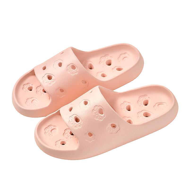 One-Piece Summer Cat Claw Hollow Indoor Sandals and Bathroom Slippers