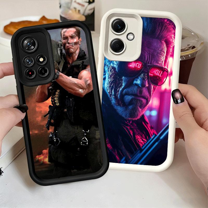 Phone Case for Xiaomi Redmi Note 15 14 13 Pro Plus Terminator Arnold Schwarzenegger Shell 12S 11 11S 11T 5G 14S Soft Silicone Fu