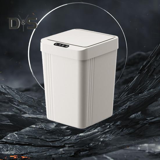 Intelligenter berührungsloser Mülleimer, Papierkorb mit Deckel, 13 l, großes Fassungsvermögen, schnell reagierend, vollständig geschlossener automatischer Sensor-Mülleimer