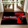 Crystal Velvet Square Rug Custom NameCristiano Ronaldo Pattern Non Slip Home Floor Decor Rug