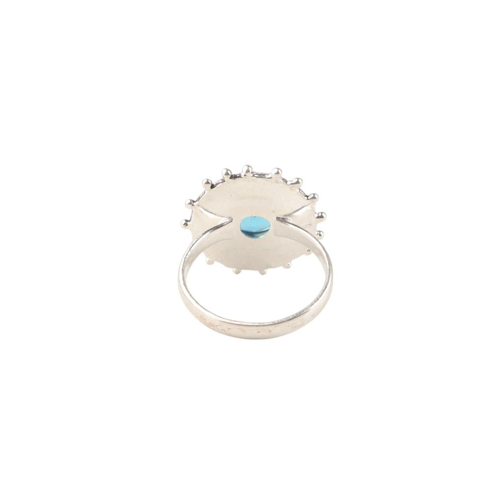 Swiss Blue Topaz Gemstone 925 Sterling Silver Gift Jewelry Handmade Women Ring RR-49-8