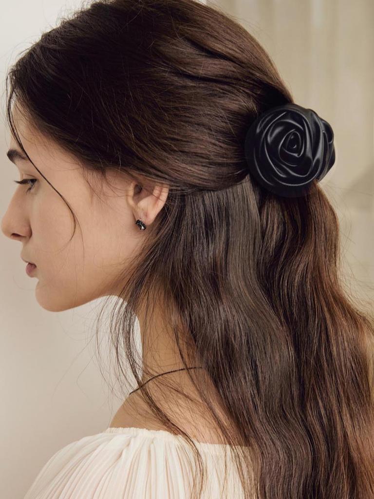 Of-Lavishe Leather Rose Hair Clip La Vie En Rose