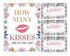 Inkdotpot 1 Sign   30 Cards How Many Kisses In The Jar White Floral Bridal Shower