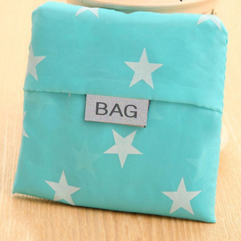 1Pz- Riutilizzabile Poliestere Portatile a Spalla Borse da Donna Pieghevole Pochette Borsa da Shopping Stoccaggio Viaggio Spesa Tasca