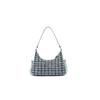 New Lee Fabric Shoulder Bag Women's Dark Blue White Plaid LE250033M-539