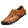 Neue Lederschuhe Herren Casual Atmungsaktiv Business Herren Doudou Schuhe Weiche Sohle Retro Handgefertigt Große Größe Lederschuhe Herren