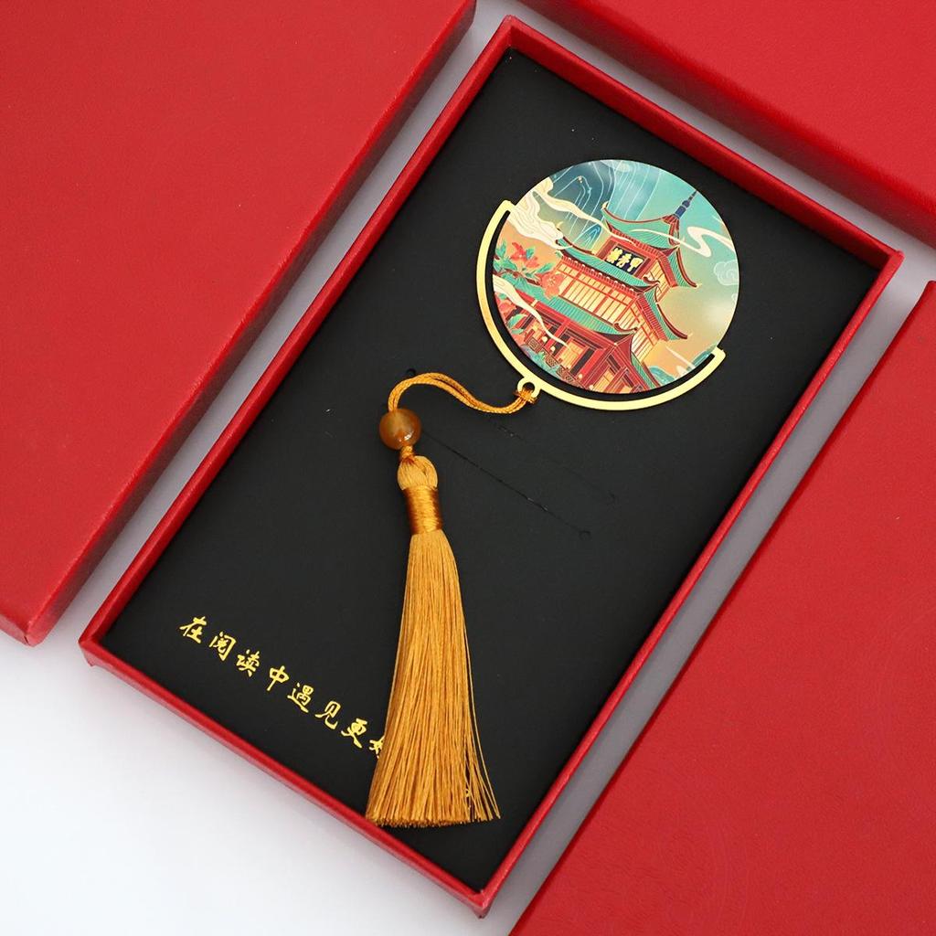 Guizhou Huangguoshu Waterfall Souvenir Bookmark - Jiaxiu Tower Engraved Metal Customization