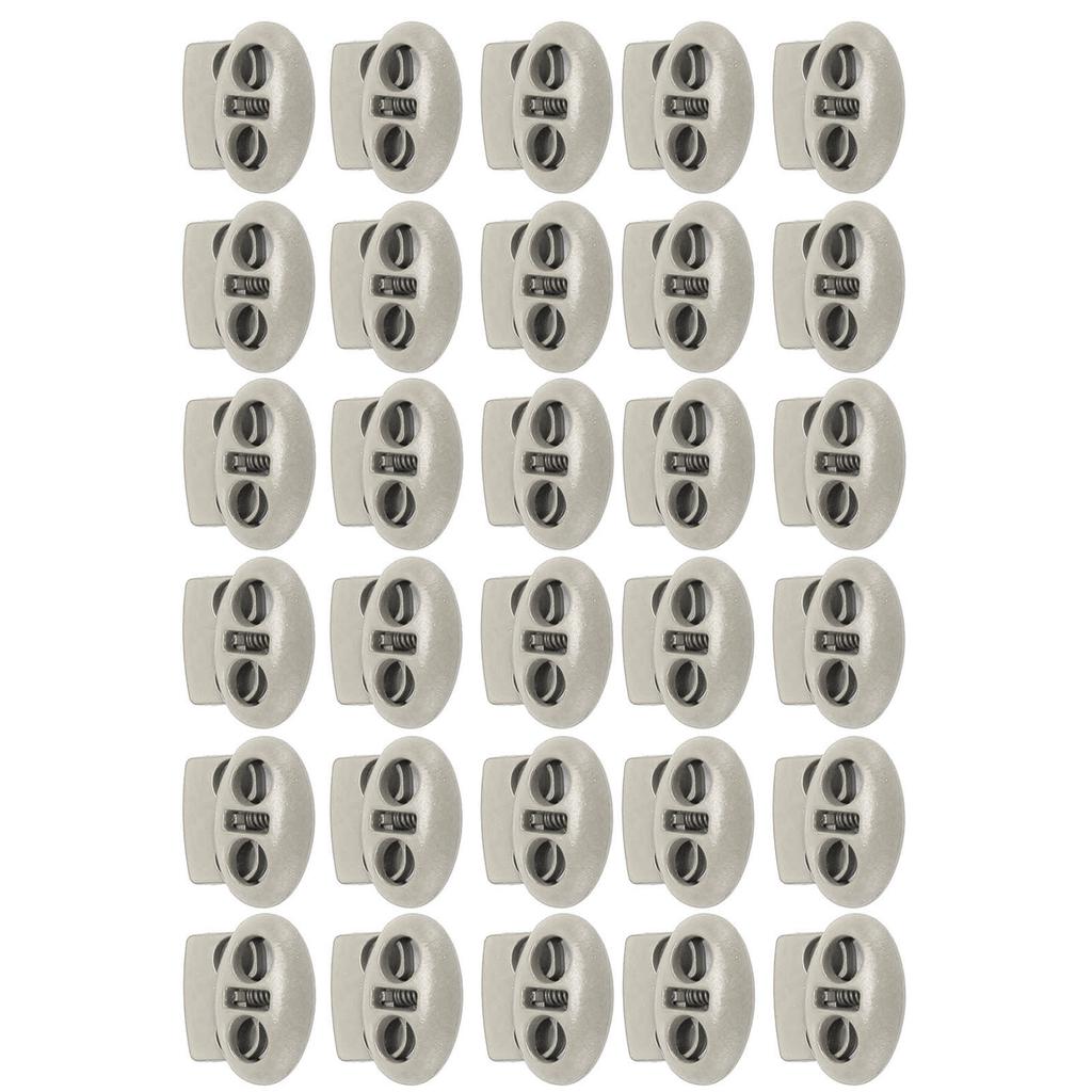 30 PEÇAS Trava de Cordão de Mola de Metal Flexível Ponteira de Cordão para Cordões Bolsa Roupa Cadarços Mochila Lanyard