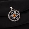 Natural Citrine Gemstone 925 Sterling Silver Handmade Beautiful Pendant 1.48" CP-29-6