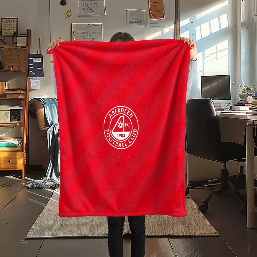 Aberdeen Football Club Flannel Blanket, High quality Comfortable for All Seasons, Home Decor, Warmth and Comfort