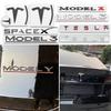 ALV1 3d ABS Chrome Black Red Logo Dual Motor Emblem Letters Car Trunk Badge For Tesla Model Y 3 X S Dual Motor Sticker Accessories