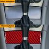 Real Carbon Fiber Car Central Control Storage Box Sticker For Mercedes Benz C Class W203 2005-2007 Car Interior Accessories