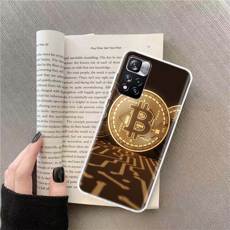 Virtual currency bitcoin Phone Case For Xiaomi Redmi Note 14 13 Pro Plus 5G Cover 13C 14C 12 12C 9 9T 9C 10 10C 8 7 6 10A 9A Pro
