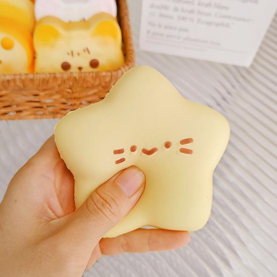 Slow Rebound Toy Sticky Bread Stress Relief Squeeze Ball Soft PU Foam Toy for Adults Kids Sensory Fidget Tool Concentration