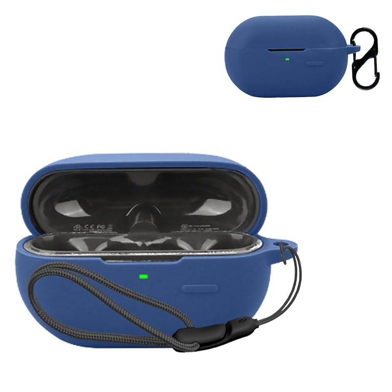 

For SoundPeats CC for case cover [NOUKAJU] wireless earphones silicon protective case (With carabiner + strap included) ) Fall prevention Scratch