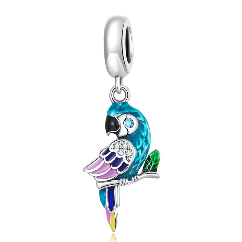 Bamoer 925 Silver Ladybug Charm Fit DIY Bracelet & Bangle Turtle Pendant Jewelry Birds Pendant Animal Charms Collection
