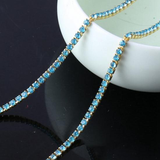 2.1 Yards DIY Bling Crystal Rhinestone Chain Trim Sewing Crafts Decoration Trim