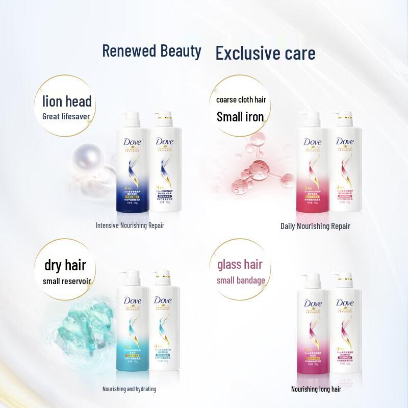 DOVE Nourishing & Hydrating Shampoo & Conditioner Set
