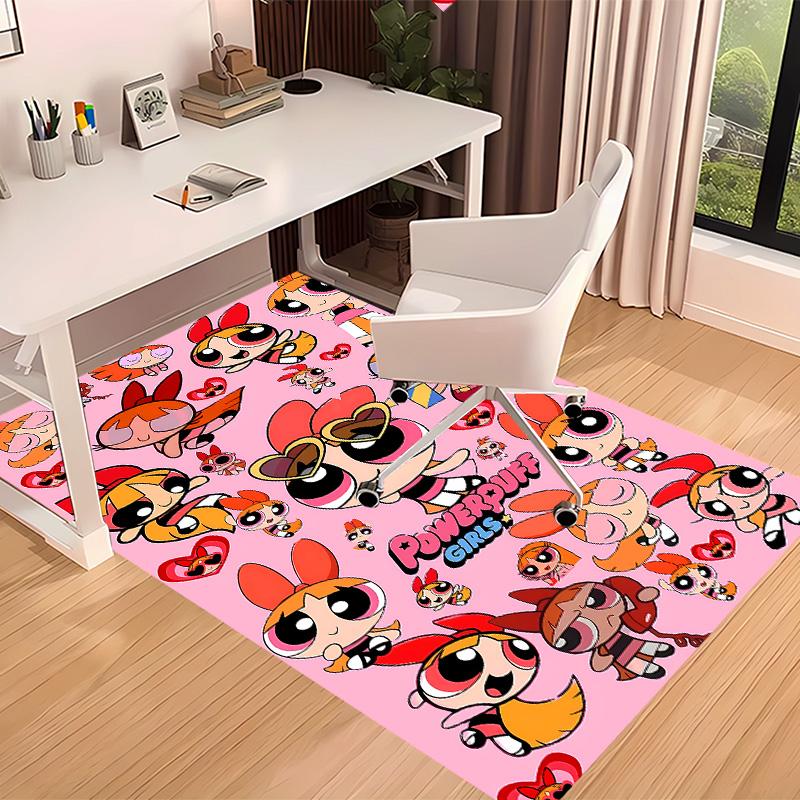 The Powerpuff Girls1 Printed Absorbent Washable Carpet, Non-Slip Bathroom Mats, Kitchen Rugs, Yoga Mat,Living Room Entrance, Camping Picnic Rugs