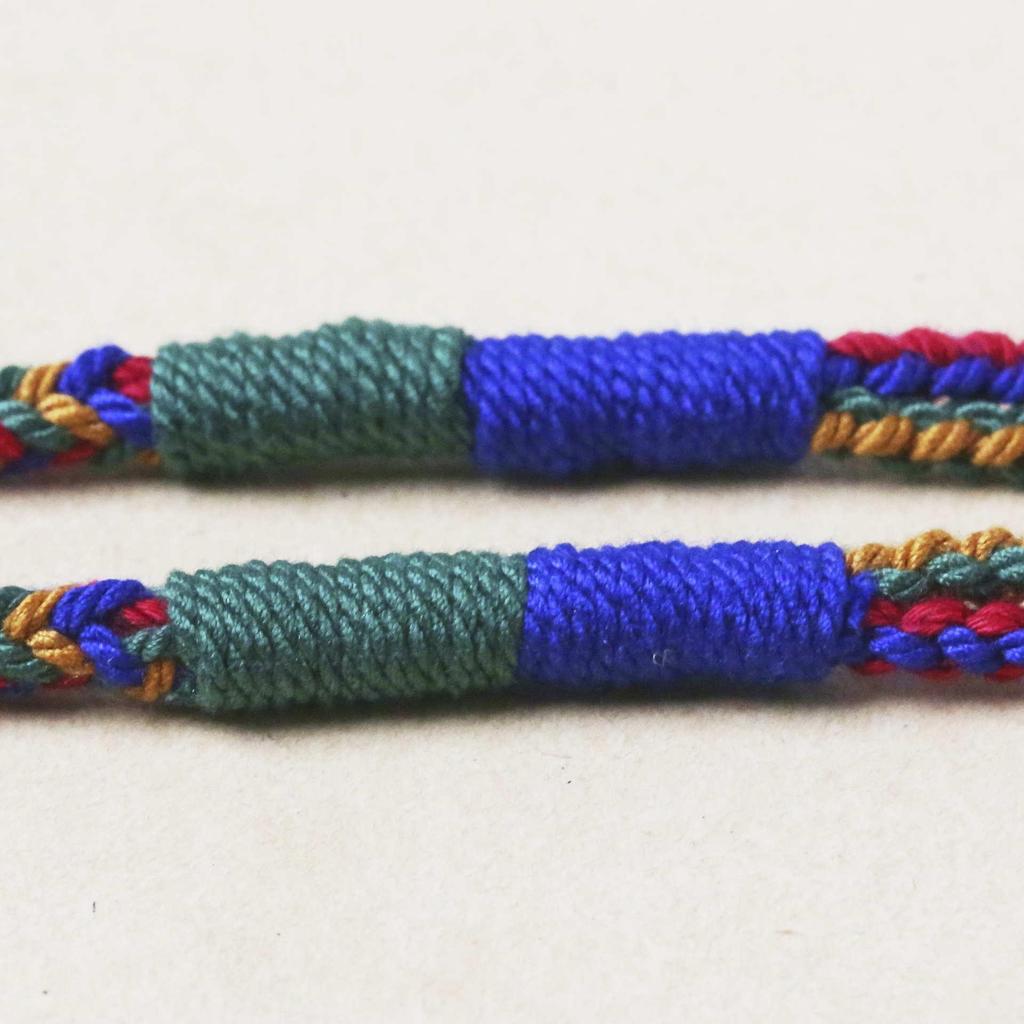 Tibetan Hand-Woven Eight-Strand Cotton Thread Necklace Cord with Safety Buckle for Thangka Amulet