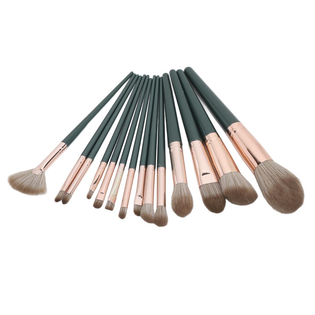 Set 14 Pennelli Trucco Polvere Correttore Fard Ombretti Blush con Verde St