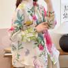 European Station 2025 New Spring Temperament Lapel Long Sleeve Single-breasted Shirt Printed Loose Slim Shirt Women's Trendy