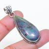 Natural Ruby Fuchsite Gemstone 925 Sterling Silver Jewelry Pendant 1.97" AP-15503