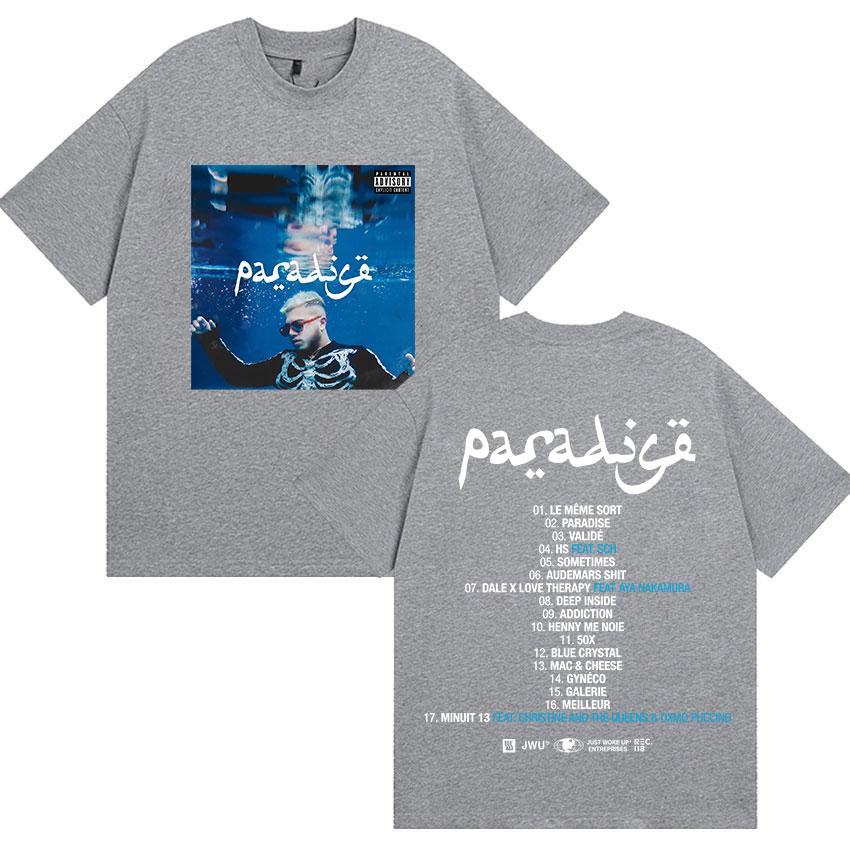 Rapper HAMZA Tour 2025 Summer Album Cover  Cotton Printed Tshirt Mens Hip Hop Gothic Short Sleeve Quality Streetwear