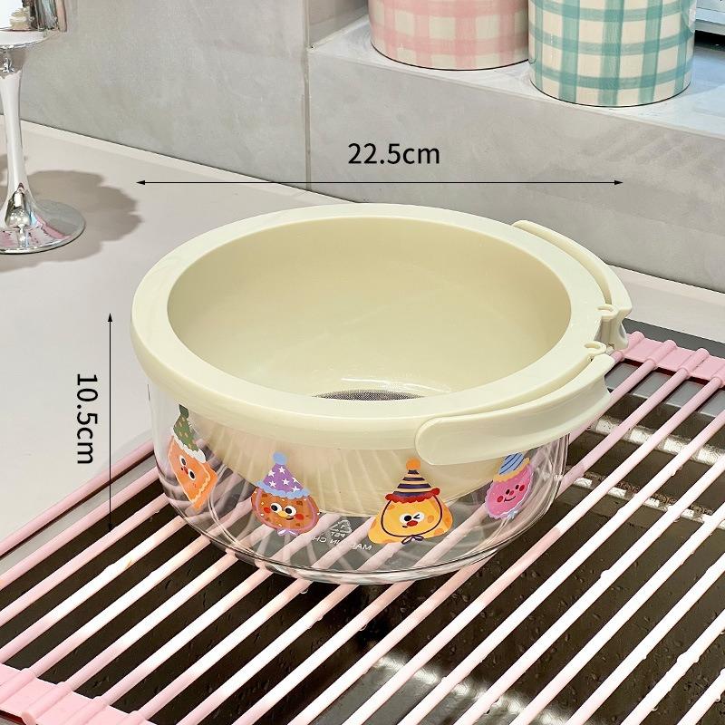 Double-layer Hollow Fruit Basin Fruit Washing and Draining Basket Household Fruit and Vegetable Washing Basket