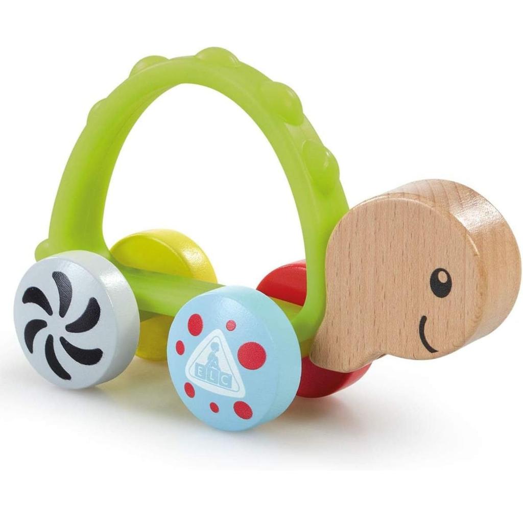 Early Learning Center Wooden Push Turtle Teething Baby Baby Shower Authentic Toy, Toy, Gift, 200689,