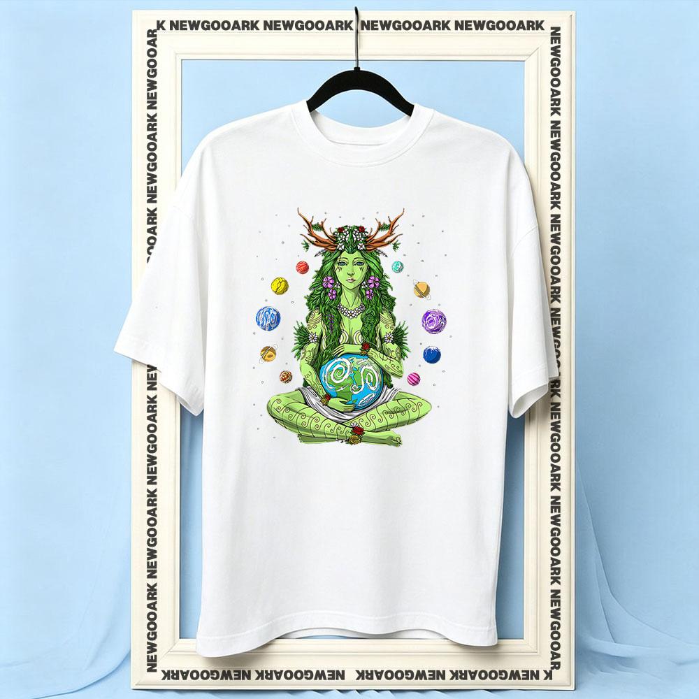 Gaia Greek Goddess Pagan Earth Day Mother Earth Hippie Nature tshirt woman man Casual cotton printed t shirtsOneck summer tee S