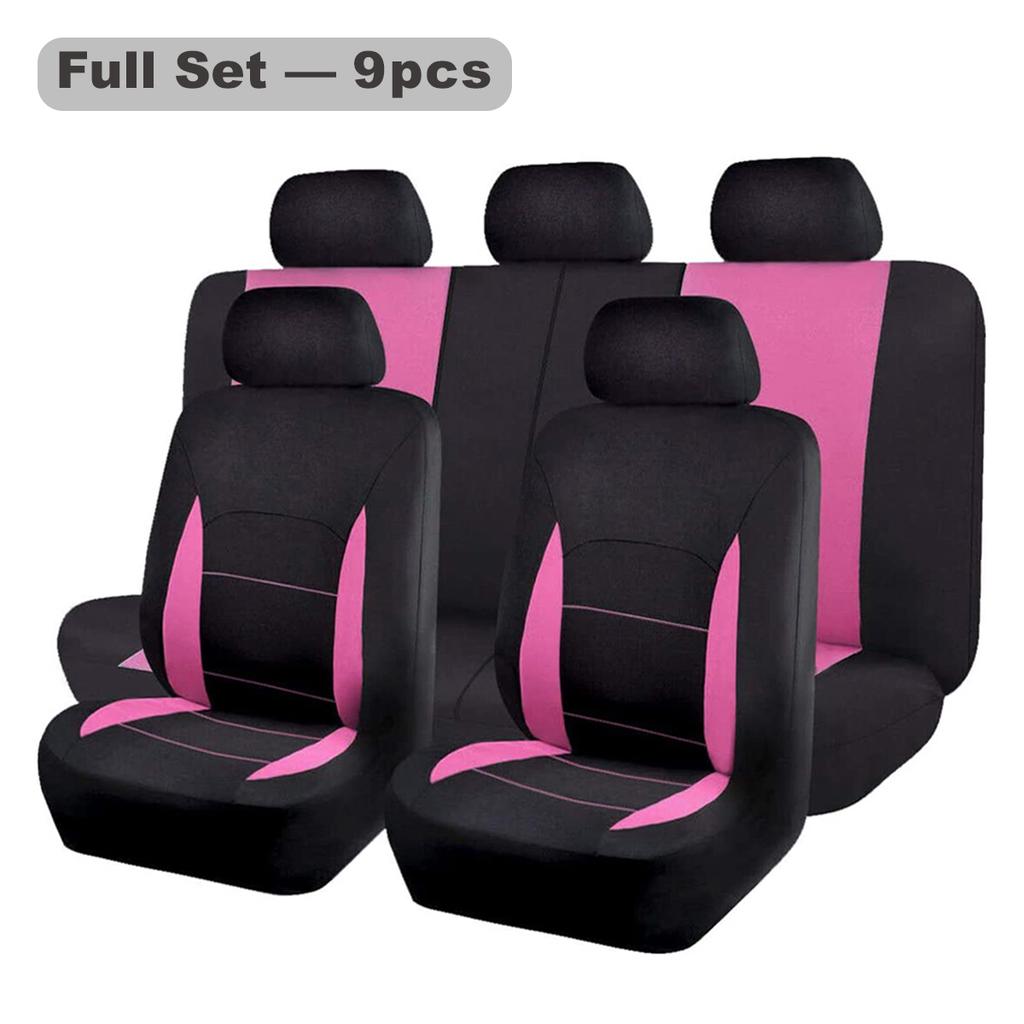 Four Seasons Polyester Fabric 5 Seats Universal Car Seat Cover Full Set