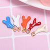 10Pcs Alloy Enamel Antler Shaped Charms Pendant Jewelry Making Craft Accessory