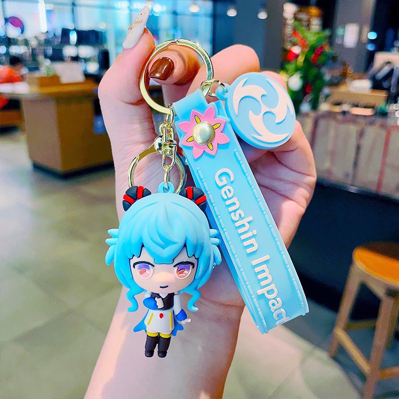 Милый силиконовый брелок с персонажем Genshin Impact, очаровательная ПВХ-фигурка для сумок и телефонов StyleA