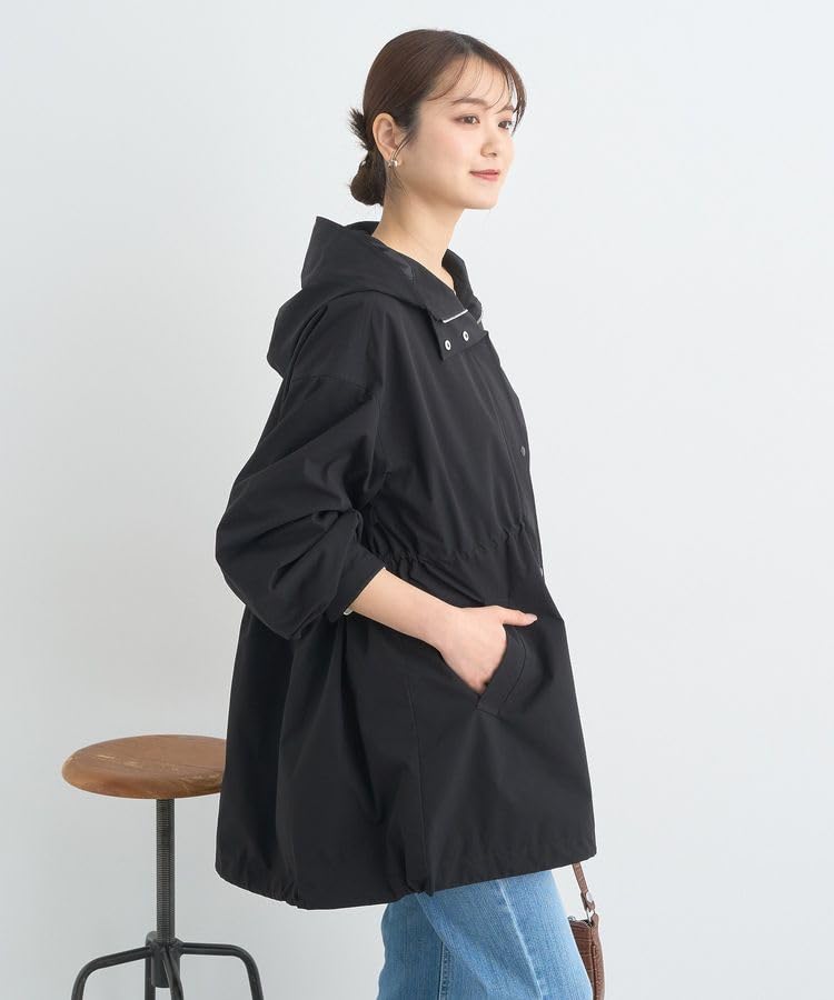Music Drawstring Black [Earth & Ecology] Outerwear, Mid-Length Hoodie, Women's,