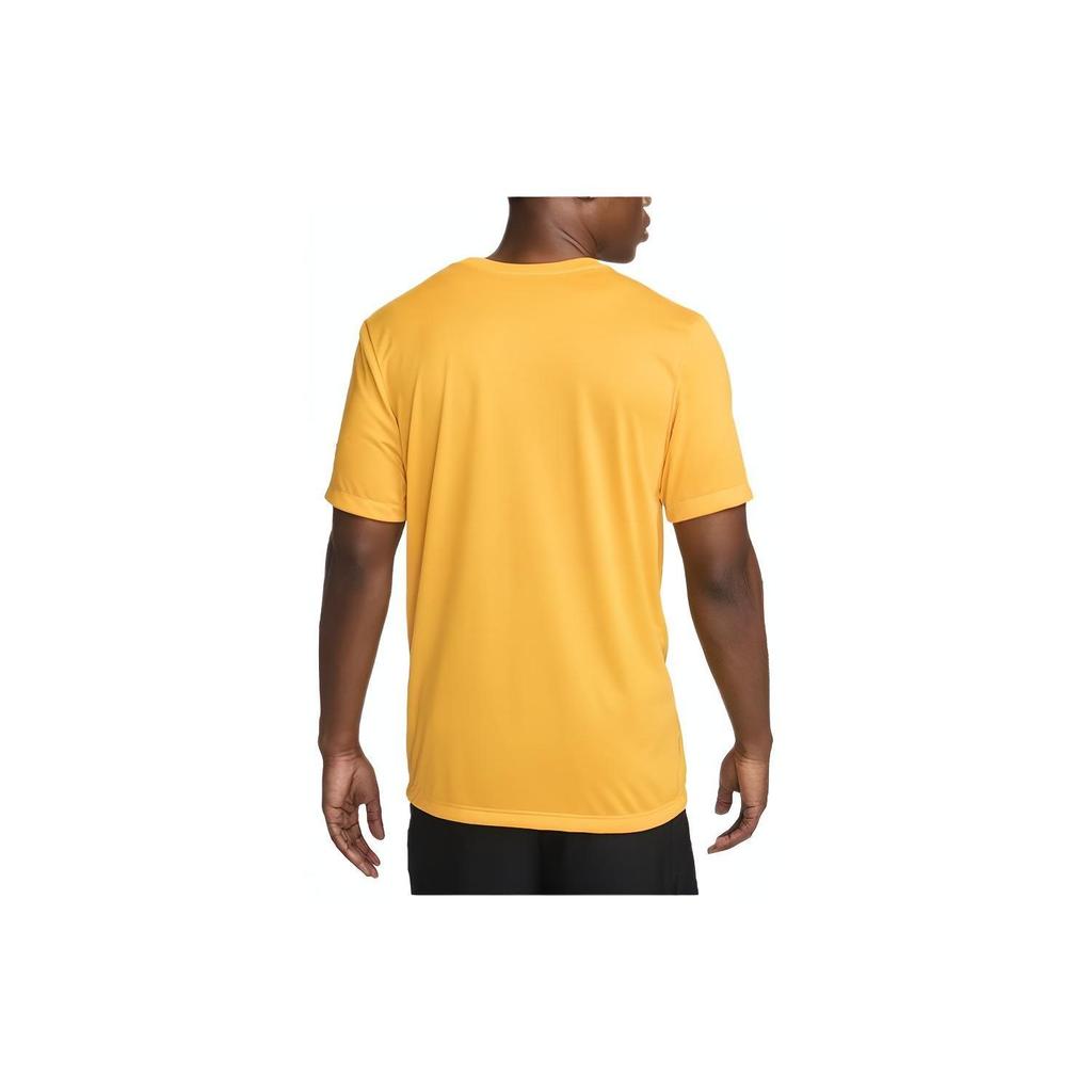 Nike Dri-FIT Legend Solid Logo Crew Neck Comfortable Short Sleeve T-Shirt Men Tops University-Gold DX0989-740