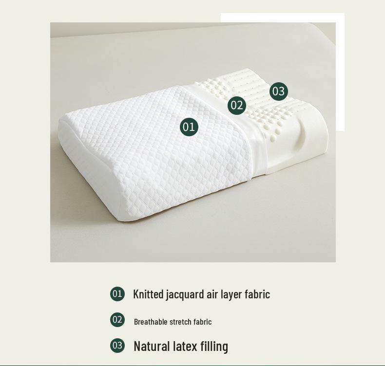 Natural Latex Massage Pillow with Cervical Support – Ideal Gift for Adults