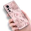 Beautiful Rose Bling Picture Phone Case For Xiaomi Mi A2 8 9 SE Note 10 10T 11 12 Lite 9T 11T 12S 12T Pro A3 6X 12X Black Cover