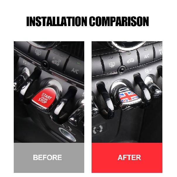 For Mini Cooper F54 F55 F56 F57 F60 One-Button Start Cover Stickers Engine Car-Styling Interior Case Decoration Auto